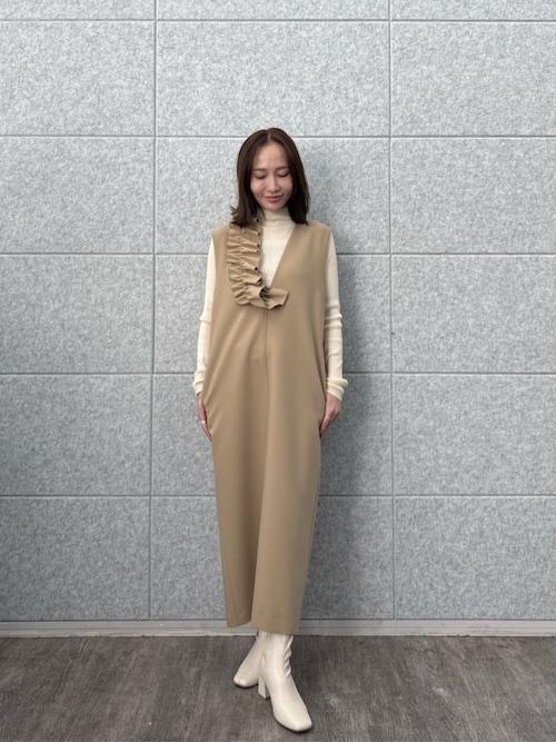 セール】【マシンウォッシュ】2wayフリルジャンパースカート