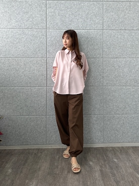 「cloenc（クロエンス）のアイテム（パンツ）」を使った、cloencさん（レディース・165cm）の春コーディネート