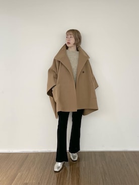 「アイテム（その他アウター、イエロー系）」を使った、cloencさん（レディース・160cm）の秋コーディネート