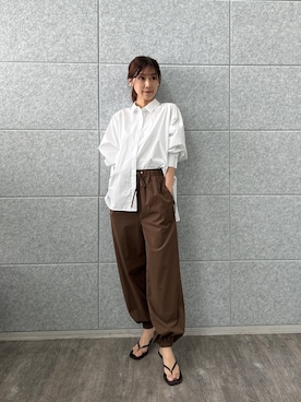 「cloenc（クロエンス）のアイテム（パンツ）」を使った、cloencさん（レディース・165cm）の春コーディネート