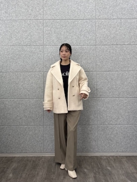 「Pコート」｜cloencさん（レディース・158cm）の秋コーディネート