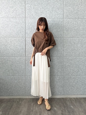 「cloenc（クロエンス）のアイテム（パンツ）」を使った、cloencさん（レディース・165cm）の春コーディネート