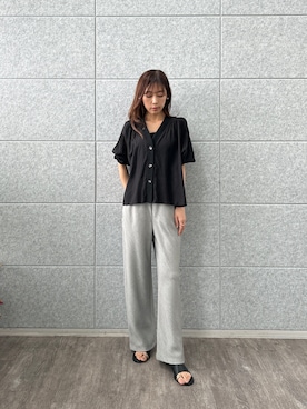 「cloenc（クロエンス）のアイテム（パンツ）」を使った、cloencさん（レディース・165cm）の春コーディネート