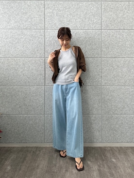 「cloenc（クロエンス）のアイテム（パンツ）」を使った、cloencさん（レディース・165cm）の春コーディネート