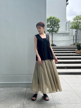 「ジレ」｜cloencさん（レディース・163cm）の夏コーディネート