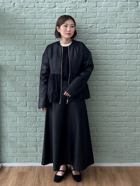 「cloenc（クロエンス）のアイテム（ブルゾン）」を使った、cloencさん（レディース・160cm）の秋コーディネート
