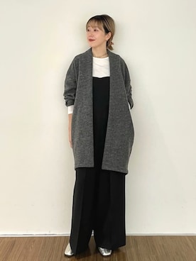 「コート」｜「アイテム（オールインワン・サロペット）」を使った、cloencさん（レディース・160cm）の秋コーディネート