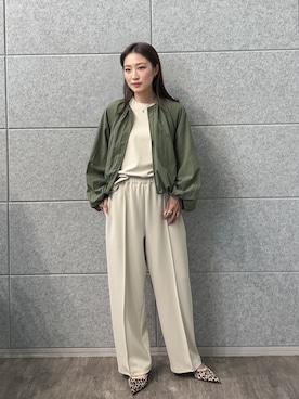 「24AW秋の新作」｜「アイテム（ブルゾン）」を使った、cloencさん（レディース・160cm）の秋コーディネート
