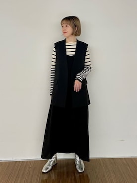 「24AW秋の新作」｜「アイテム（ワンピース/ドレス）」を使った、cloencさん（レディース・160cm）の秋コーディネート