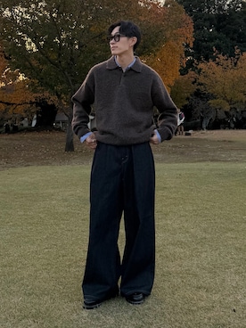 「アイテム（ドレスシューズ）」を使った、おさゆうさん（メンズ・168cm）の冬コーディネート