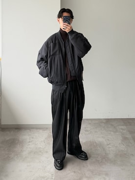 「Paraboot」｜「アイテム（パンツ）」を使った、おさゆうさん（メンズ・168cm）の冬コーディネート