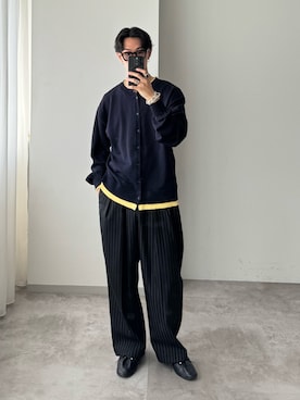 「アイテム（カーディガン/ボレロ）」を使った、おさゆうさん（メンズ・168cm）の秋コーディネート