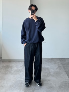 「アイテム（スウェット）」を使った、おさゆうさん（メンズ・168cm）の秋コーディネート