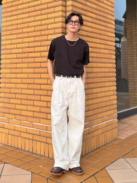 「アイテム（モカシン/デッキシューズ）」を使った、おさゆうさん（メンズ・168cm）の夏コーディネート