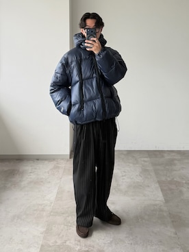 「アイテム（ダウンジャケット/コート）」を使った、おさゆうさん（メンズ・168cm）の秋コーディネート