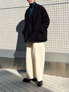 「STUDIO NICHOLSON（スタジオニコルソン）のアイテム（トップス）」を使った、おさゆうさん（メンズ・168cm）の冬コーディネート