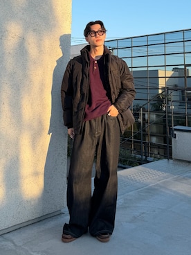 「アイテム（ポロシャツ）」を使った、おさゆうさん（メンズ・168cm）の冬コーディネート