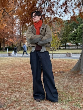 「Berwick1707（バーウィック）のアイテム」を使った、おさゆうさん（メンズ・168cm）の冬コーディネート