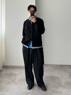 「アイテム（カーディガン/ボレロ）」を使った、おさゆうさん（メンズ・168cm）の秋コーディネート