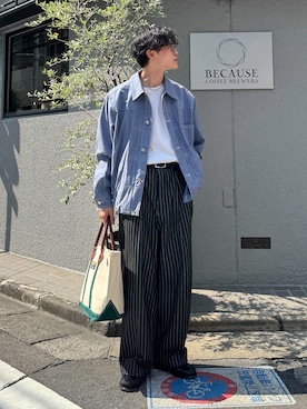 「アイテム（トートバッグ）」を使った、おさゆうさん（メンズ・168cm・20代）の夏コーディネート
