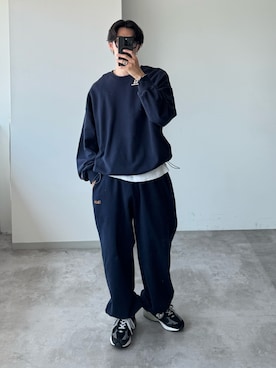 「アイテム（スウェットパンツ）」を使った、おさゆうさん（メンズ・168cm）の秋コーディネート