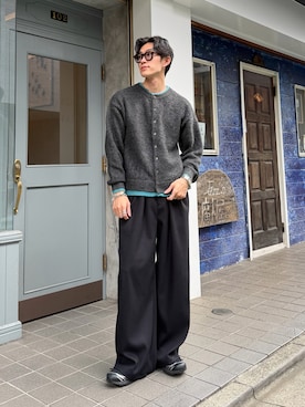 「アイテム（スラックス）」を使った、おさゆうさん（メンズ・168cm・20代）の冬コーディネート