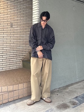 「アイテム（シャツ/ブラウス）」を使った、おさゆうさん（メンズ・168cm）の秋コーディネート