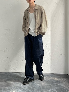 「COMOLI（コモリ）のアイテム（ブルゾン）」を使った、おさゆうさん（メンズ・168cm）の秋コーディネート