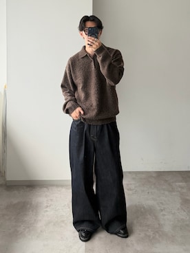 「アイテム（ドレスシューズ）」を使った、おさゆうさん（メンズ・168cm）の冬コーディネート