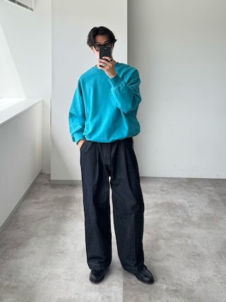 「WETTEMPT（ウィテンプト）のHEAVY WEIGHT DRAW CORD SWEAT / ヘビーウェイトドローコードスウェット（スウェット）」を使った、おさゆうさん（メンズ・168cm）の秋コーディネート