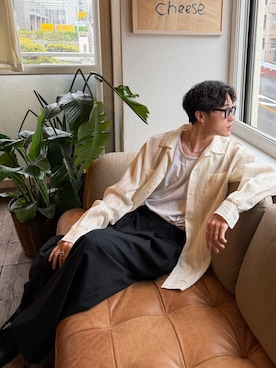 「GILDAN（ギルダン）の【GILDAN】USA ウルトラコットン タンクトップ GL2200（タンクトップ、ホワイト系）」を使った、おさゆうさん（メンズ・168cm）の春コーディネート