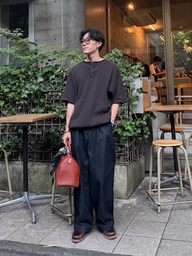 「アイテム（モカシン/デッキシューズ）」を使った、おさゆうさん（メンズ・168cm・20代）の夏コーディネート