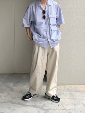 「URU（ウル）のアイテム」を使った、おさゆうさん（メンズ・168cm）の夏コーディネート