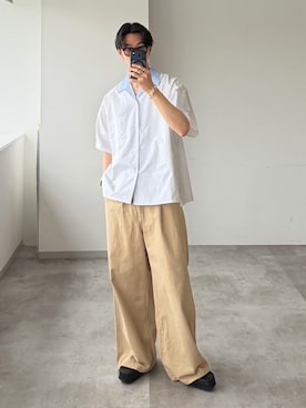 「オープンカラーシャツ」｜おさゆうさん（メンズ・168cm）の春コーディネート