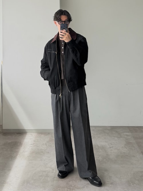 「WETTEMPT(ウィテンプト)のSULFUR DYED QUILTED TWILL BLOUSON / サルファーダイ キルティングツイルブルゾン(ブルゾン)」を使った、おさゆうさん(メンズ・168cm)の秋コーディネート