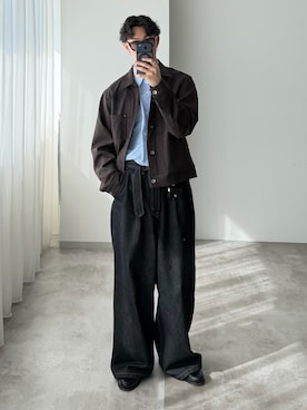 「アイテム（パンツ）」を使った、おさゆうさん（メンズ・168cm）の冬コーディネート