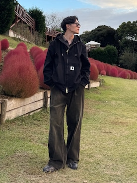 「アイテム（メガネ）」を使った、おさゆうさん（メンズ・168cm）の秋コーディネート