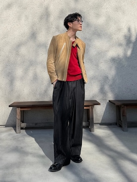 「SANDERS（サンダース）のアイテム」を使った、おさゆうさん（メンズ・168cm）の春コーディネート