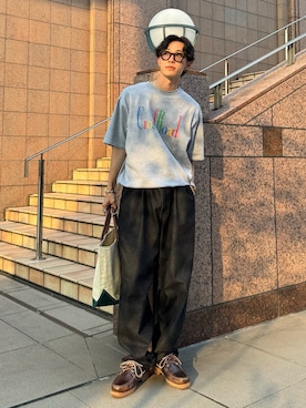 「アイテム（モカシン/デッキシューズ）」を使った、おさゆうさん（メンズ・168cm・20代）の夏コーディネート