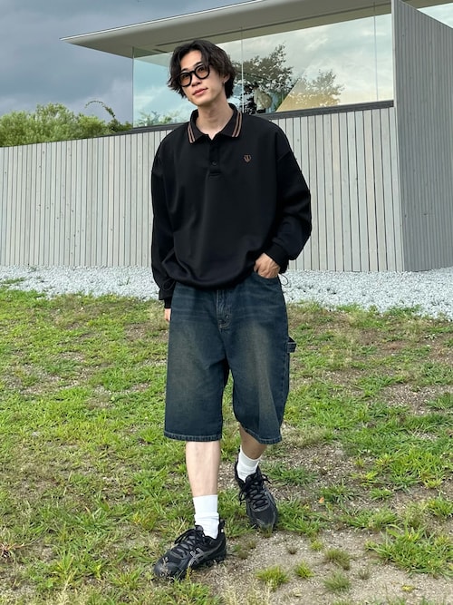 WETTEMPT ポロシャツ MOSS STITCH LONG POLO SHIRT / 鹿の子