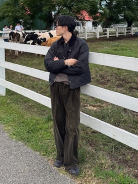 「アイテム（ブルゾン）」を使った、おさゆうさん（メンズ・168cm）の秋コーディネート