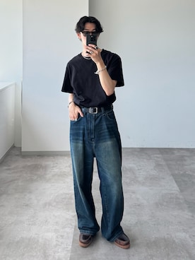 「アイテム（モカシン/デッキシューズ）」を使った、おさゆうさん（メンズ・168cm）の夏コーディネート