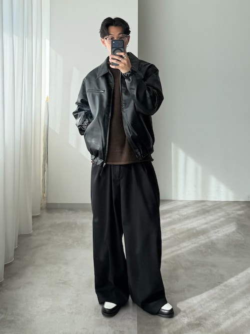 REVERSIBLE CHECK SYNTHETIC BLOUSON / リバーシブルチェック合皮