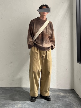「epnok（エプノック）のアイテム（ニット/セーター）」を使った、おさゆうさん（メンズ・168cm）の秋コーディネート