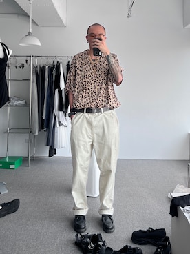 「Paraboot（パラブーツ）のアイテム（その他シューズ）」を使った、JiBaShuenさん（メンズ・178cm）の夏コーディネート