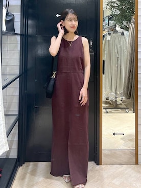 「デニムワンピース」｜hinakoさん（レディース・157cm）の夏コーディネート