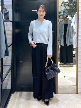 「アイテム（カーディガン/ボレロ、シルバー系）」を使った、hinakoさん（レディース・157cm）の夏コーディネート