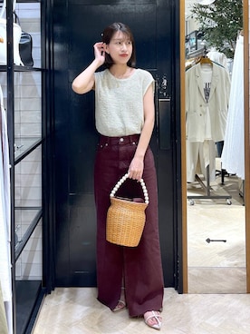 「アイテム（デニムスカート）」を使った、hinakoさん（レディース・157cm・20代）の夏コーディネート