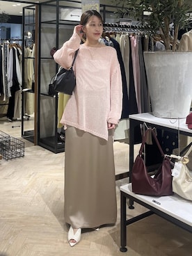 「A part by（アパートバイ）のハートモチーフバッグ（ショルダーバッグ、ブラック系）」を使った、hinakoさん（レディース・157cm）の春コーディネート