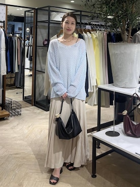 「A part by（アパートバイ）のハートモチーフバッグ（ショルダーバッグ、ブラック系）」を使った、hinakoさん（レディース・157cm）の春コーディネート
